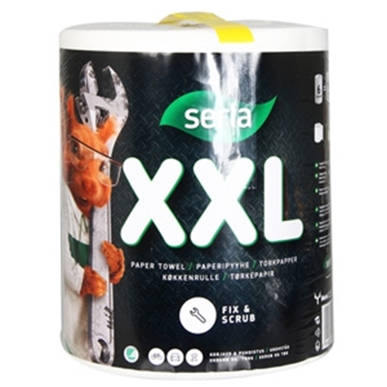 Picture of Papīra dvieļi Serla XXL 2-kārtu 400-loksnes 1gab.