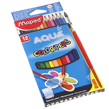 Attēls no Krāsu zīmuļi Maped Aqua 12-krāsas + ota