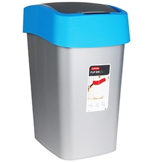 Picture of Atkritumu tvertne Curver Flip Bin 25L sudr./zils