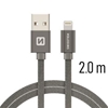 Изображение Swissten Textile Fast Charge 3A Lightning Data and Charging Cable 2m