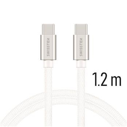 Attēls no Swissten Textile Universal Quick Charge 3.0 USB-C to USB-C Data and Charging Cable 1.2m
