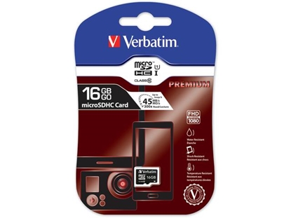 Изображение Verbatim microSDHC          16GB Class 10 UHS-I