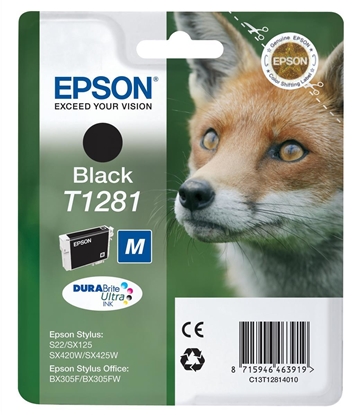 Изображение Epson Fox Singlepack Black T1281 DURABrite Ultra Ink
