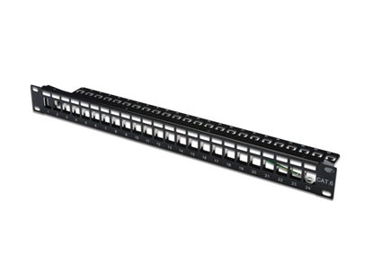 Picture of DIGITUS Patchpanel   1HE 24-Port Modular Patchpanel schwarz