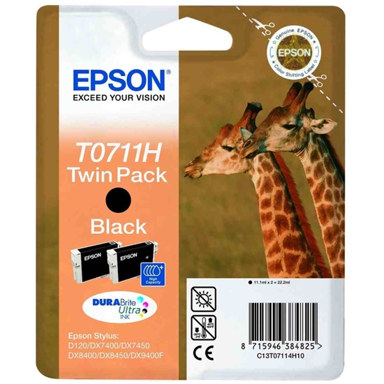 Picture of Epson ink cartridge Twinpack sw T 071 High Capacity      T 0711H