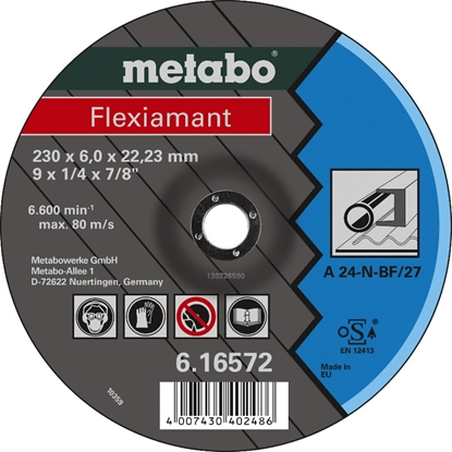 Picture of Slīpdisks metālam 125x6,0mm Flexiamant, Metabo