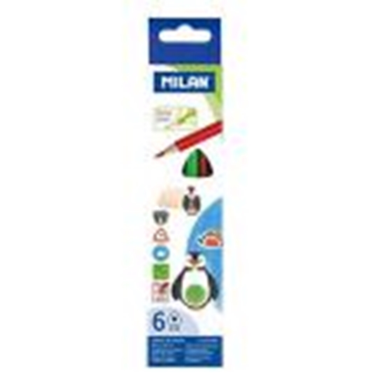 Picture of Zīmuļi krāsainie 6 krāsas trīsstūrveida Milan