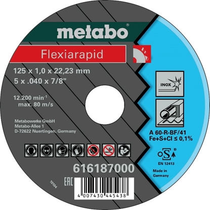 Attēls no Griezējdisks Flexiarapid Inox 125x1mm,,,,,, Metabo