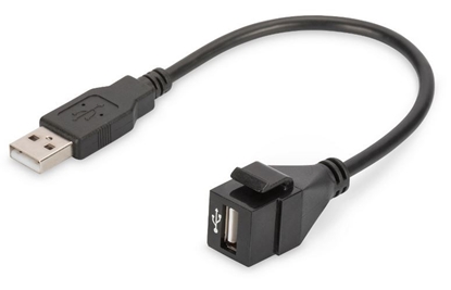 Picture of DIGITUS Keystone Modul USB  2.0  USB   -> USB   Bu/St 16cm