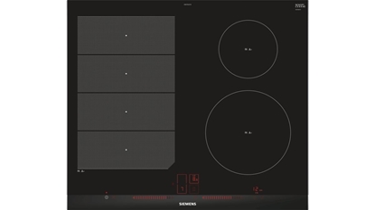 Picture of Siemens EX675LEC1E hob Aluminium, Black Built-in Zone induction hob 4 zone(s)