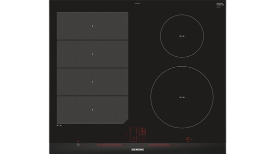 Picture of Siemens EX675LEC1E hob Aluminium, Black Built-in Zone induction hob 4 zone(s)
