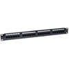 Picture of Patch panel 1U UTP 24xR J45 Cat.6, czarny