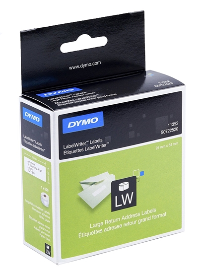 Picture of Dymo Large Return Address Labels 54mm x 25mm white 500 pcs  11352