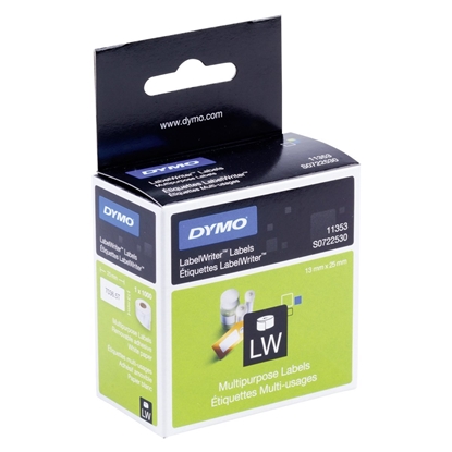 Picture of Dymo Multipurpose Labels 25 x 13 mm white 1000 pcs. 11353