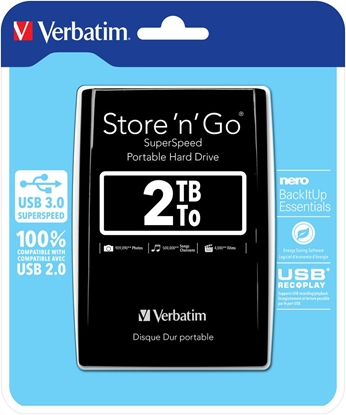 Picture of Verbatim Store n Go 2,5      2TB USB 3.0 black              53177