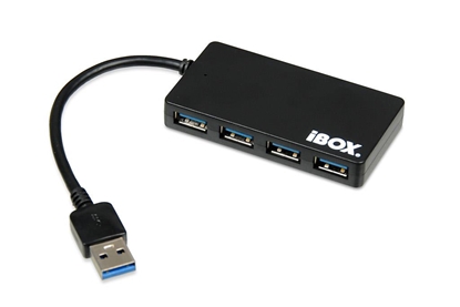 Attēls no IBOX IUH3F56 HUB USB 3.0 BLACK 4-P