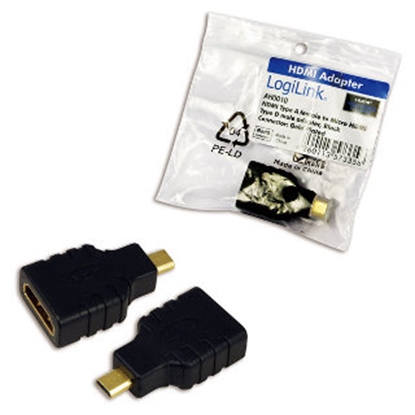Изображение Adapter AV LogiLink HDMI Micro - HDMI czarny (AH0010)
