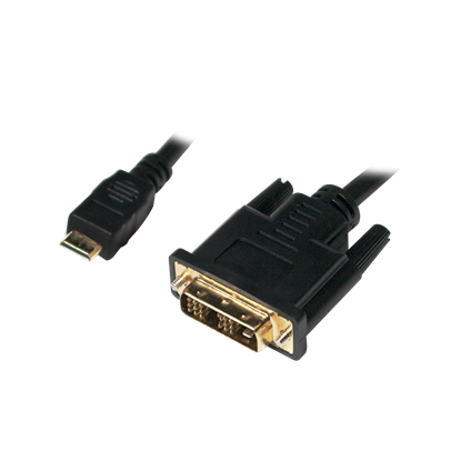 Изображение Kabel mini HDMI - DVI-D M/M 1m, czarny