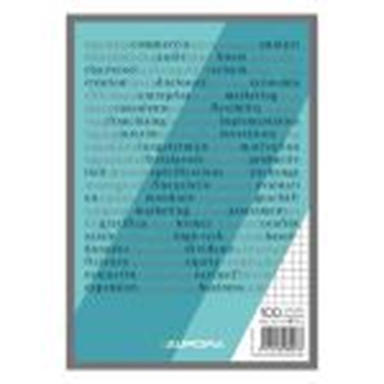Изображение Bloknots A4/100 rūtiņu,  papīra vāks Aurora