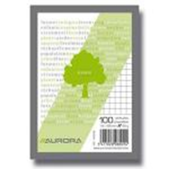 Picture of Bloknots A7/100 lapas rūtiņu no pārstrādāta papīra Aurora