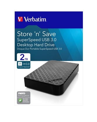 Изображение Verbatim Store n Save 3,5    2TB USB 3.0 Gen 2              47683