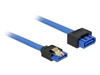 Picture of Delock Extension cable SATA 6 Gb/s receptacle straight > SATA plug straight 30 cm blue latchtype