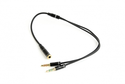 Изображение Gembird 2 x 3.5mm Combo Male - 3.5mm Mic/Audio Metal