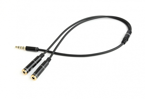 Picture of Gembird 3.5 mm audio + microphone adapter Metal