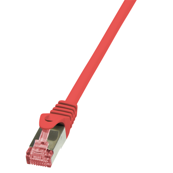 Изображение LogiLink Patchcord CAT6, S/FTP, PIMF, 0.25m, czerwony (CQ2014S)