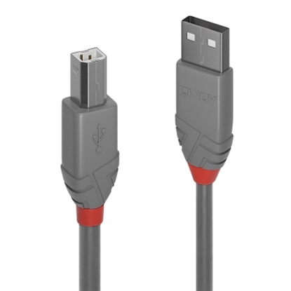 Picture of Lindy 3m USB 2.0 Type A to B Cable, Anthra Line, Grey