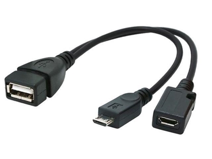 Attēls no Adapteris Gembird USB OTG USB socket + MicroUSB socket - MicroUSB plug