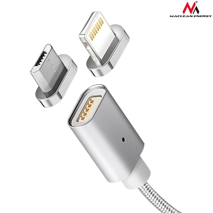 Picture of Kabel micro USB magnetyczny silver MCE160 - Quick & Fast Charge
