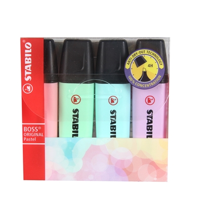 Attēls no Marķieris STABILO Boss Pastel 4krāsas