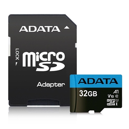 Attēls no ADATA 32GB Micro SDHC V10 85MB/s + Ad.