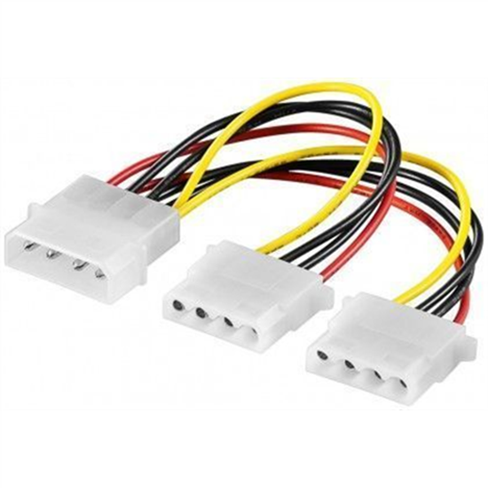 Изображение Goobay Molex - Molex x2, 0.2m, Wielokolorowy (50684)