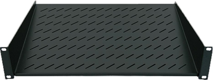 Изображение Intellinet 19" Cantilever Shelf, 1U, 2-Point Front Mount, 150mm Depth, Max 25kg, Black, Three Year Warranty