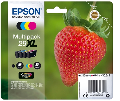Attēls no Epson Claria Home Multipack 29XL BK/C/M/Y                  T 2996