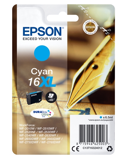 Picture of Epson ink cartridge XL cyan DURABrite Ultra T 163     T 1632