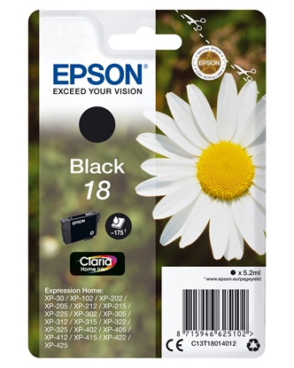 Attēls no Epson ink cartridge black Claria Home T 180         T 1801