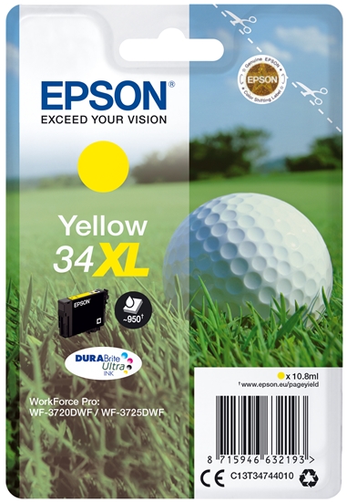 Picture of Epson ink cartridge yellow DURABrite Ultra Ink 34 XL T 3474