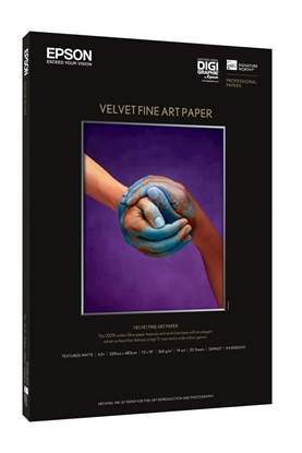 Изображение Epson Velvet Fine Art Paper A 3+ 20 Sheet, 260 g         S 041637