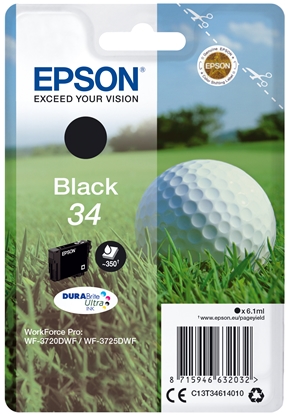Attēls no Epson ink cartridge black DURABrite Ultra Ink 34    T 3461