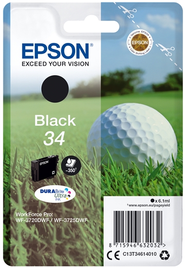 Picture of Epson ink cartridge black DURABrite Ultra Ink 34    T 3461