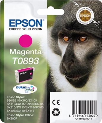 Attēls no Epson DURABrite Ultra Ink T 089 ink cartridge magenta     T 0893