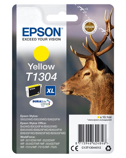 Picture of Epson ink cartridge yellow DURABrite T 130           T 1304