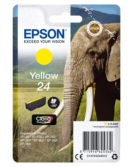 Изображение Epson ink cartridge yellow Claria Photo HD T 242     T 2424