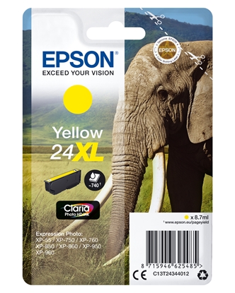 Attēls no Epson ink cartridge XL yellow Claria Photo HD T 243     T 2434