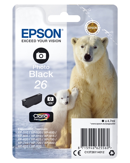 Изображение Epson ink cartridge photo black Claria Premium T 261      T 2611