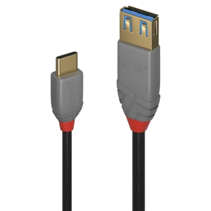 Picture of Lindy 0.15m USB 3.1 C to A Adapter Cable, Anthra Line