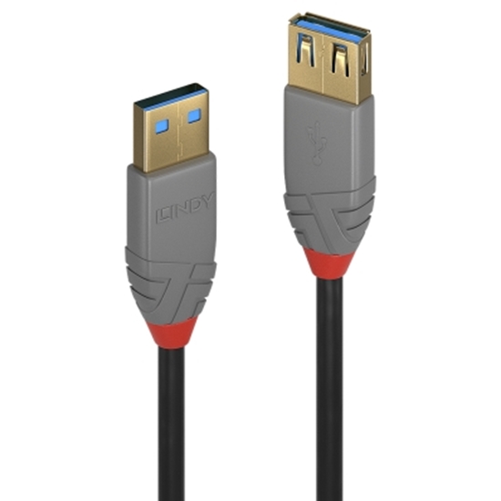 Изображение Lindy 1m USB 3.0 Type A Extension Cable, Anthra Line